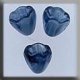 12029 Glass Treasures-Small Bell Flower 7mm Marbled Blue (Qty. 3) MAIN